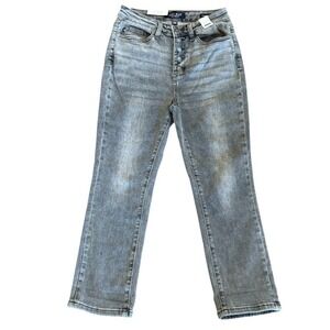 Judy‎ Blue Gray Skinny Fit Buttonfly Capri Size 26 NWT